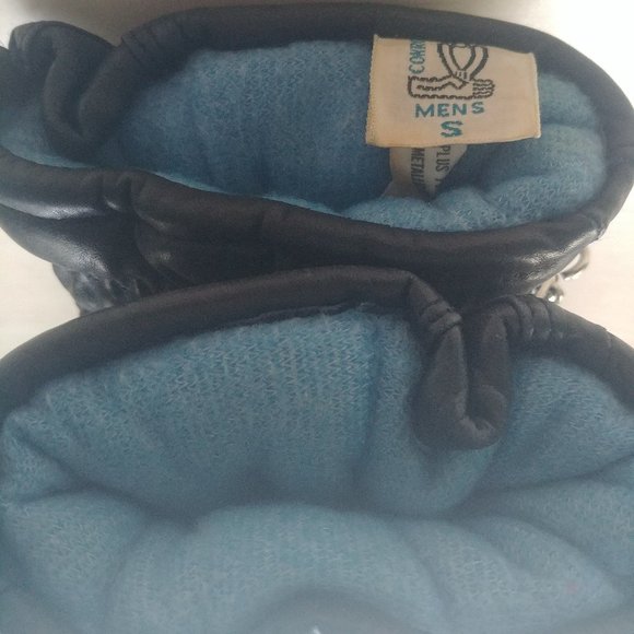 Vintage Conroy blue leather insulated mittens - Picture 3 of 9